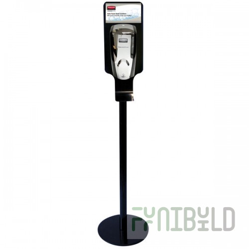 Rubbermaid® FG750824 Autofoam Black Metal Hand Sanitizer Station Stand