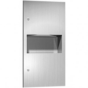 American Specialties, Inc. Simplicity 10-64623 Stainless Steel Recessed Paper Towel Dispenser with 2.2 Gallon Waste Receptacle American Specialties, Inc. Simplicity 10-64623 Stainless Steel Recessed Paper Towel Dispenser with 2.2 Gallon Waste Receptacle