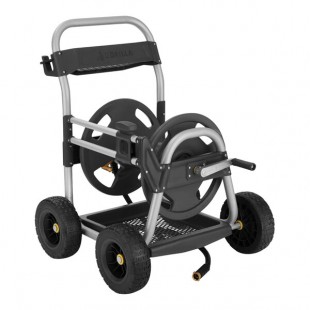 Gorilla GRC-250G Heavy-Duty Anodized Aluminum Hose Reel Cart for 250' Hose with Storage Tray Gorilla GRC-250G Heavy-Duty Anodized Aluminum Hose Reel Cart for 250' Hose with Storage Tray