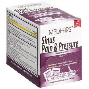 Medi-First 81933 Sinus Pain and Pressure Tablets - 100/Box