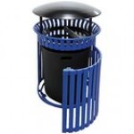 Wausau Tile MF3215 24 Gallon Flat Steel Round Trash Can with Aluminum Pitch-In Lid and Side Door Wausau Tile MF3215 24 Gallon Flat Steel Round Trash Can with Aluminum Pitch-In Lid and Side Door
