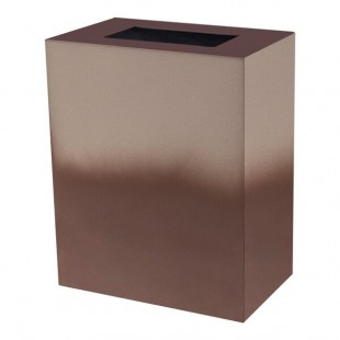 Ex-Cell Kaiser Gradience Collection RC-GRD1 ESPR 33 Gallon Espresso Steel Rectangular Single-Stream Trash Can Ex-Cell Kaiser Gradience Collection RC-GRD1 ESPR 33 Gallon Espresso Steel Rectangular Single-Stream Trash Can