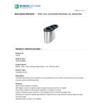 Busch Systems Boka 101230 78 Gallon Stainless Steel Three Stream Decorative Cans and Bottles / Paper / Waste Receptacle