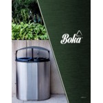 Busch Systems Boka 101230 78 Gallon Stainless Steel Three Stream Decorative Cans and Bottles / Paper / Waste Receptacle