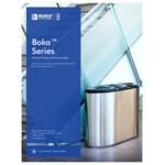 Busch Systems Boka 101230 78 Gallon Stainless Steel Three Stream Decorative Cans and Bottles / Paper / Waste Receptacle