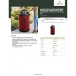 Lancaster Table & Seating 36 Gallon Heavy-Duty Round Red Expanded Steel Outdoor Trash Can with Dome Lid