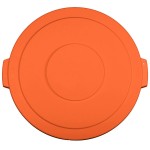 Carlisle 84104524 Bronco 44 Gallon Orange Flat Round Trash Can Lid Carlisle 84104524 Bronco 44 Gallon Orange Flat Round Trash Can Lid