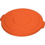 Carlisle 84104524 Bronco 44 Gallon Orange Flat Round Trash Can Lid Carlisle 84104524 Bronco 44 Gallon Orange Flat Round Trash Can Lid