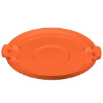 Carlisle 84104524 Bronco 44 Gallon Orange Flat Round Trash Can Lid Carlisle 84104524 Bronco 44 Gallon Orange Flat Round Trash Can Lid