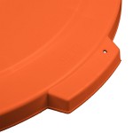 Carlisle 84104524 Bronco 44 Gallon Orange Flat Round Trash Can Lid Carlisle 84104524 Bronco 44 Gallon Orange Flat Round Trash Can Lid