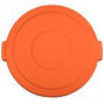 Carlisle 84104524 Bronco 44 Gallon Orange Flat Round Trash Can Lid Carlisle 84104524 Bronco 44 Gallon Orange Flat Round Trash Can Lid