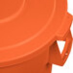 Carlisle 84104524 Bronco 44 Gallon Orange Flat Round Trash Can Lid Carlisle 84104524 Bronco 44 Gallon Orange Flat Round Trash Can Lid