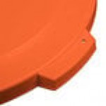 Carlisle 84104524 Bronco 44 Gallon Orange Flat Round Trash Can Lid Carlisle 84104524 Bronco 44 Gallon Orange Flat Round Trash Can Lid