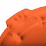 Carlisle 84104524 Bronco 44 Gallon Orange Flat Round Trash Can Lid Carlisle 84104524 Bronco 44 Gallon Orange Flat Round Trash Can Lid