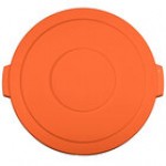 Carlisle 84104524 Bronco 44 Gallon Orange Flat Round Trash Can Lid Carlisle 84104524 Bronco 44 Gallon Orange Flat Round Trash Can Lid
