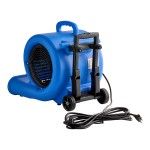Lavex 3-Speed Compact Air Mover with Telescoping Handle, Wheels, and GFCI Power Outlets - 3/4 hp, 1,400 CFM Lavex 3-Speed Compact Air Mover with Telescoping Handle, Wheels, and GFCI Power Outlets - 3/4 hp, 1,400 CFM