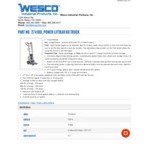 Wesco Industrial Products LiftKar HD 725 lb. Powered Universal Stair Climber 274100 - 24V