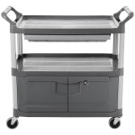 Rubbermaid® FG409400GRAY Xtra Gray 300 lb. Instrument Cart with Lockable Doors and Sliding Drawers Rubbermaid® FG409400GRAY Xtra Gray 300 lb. Instrument Cart with Lockable Doors and Sliding Drawers