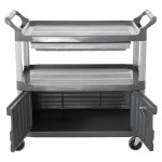 Rubbermaid® FG409400GRAY Xtra Gray 300 lb. Instrument Cart with Lockable Doors and Sliding Drawers Rubbermaid® FG409400GRAY Xtra Gray 300 lb. Instrument Cart with Lockable Doors and Sliding Drawers