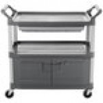 Rubbermaid® FG409400GRAY Xtra Gray 300 lb. Instrument Cart with Lockable Doors and Sliding Drawers Rubbermaid® FG409400GRAY Xtra Gray 300 lb. Instrument Cart with Lockable Doors and Sliding Drawers