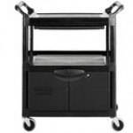 Rubbermaid® FG409400GRAY Xtra Gray 300 lb. Instrument Cart with Lockable Doors and Sliding Drawers Rubbermaid® FG409400GRAY Xtra Gray 300 lb. Instrument Cart with Lockable Doors and Sliding Drawers