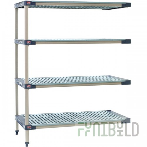 Metro AX356G4 MetroMax 4 Grid 4-Shelf Stationary Shelving Add On Unit - 18