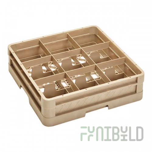 Vollrath CR10F Traex® 9 Compartment Beige Full-Size Closed Wall 4 13/16