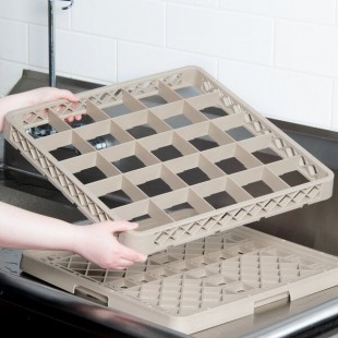 Vollrath TRB-32 Traex® Full-Size Beige 25 Compartment Glass Rack Extender Vollrath TRB-32 Traex® Full-Size Beige 25 Compartment Glass Rack Extender
