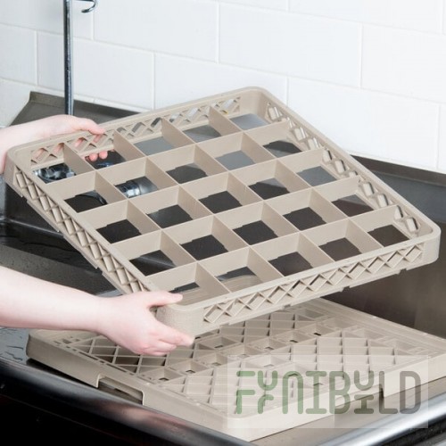 Vollrath TRB-32 Traex® Full-Size Beige 25 Compartment Glass Rack Extender