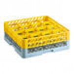 Noble Warewashing 16-Compartment Gray Full-Size Glass Rack with 2 Yellow Extenders Noble Warewashing 16-Compartment Gray Full-Size Glass Rack with 2 Yellow Extenders