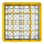 Noble Warewashing 16-Compartment Gray Full-Size Glass Rack with 2 Yellow Extenders Noble Warewashing 16-Compartment Gray Full-Size Glass Rack with 2 Yellow Extenders