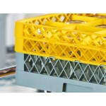 Noble Warewashing 16-Compartment Gray Full-Size Glass Rack with 2 Yellow Extenders Noble Warewashing 16-Compartment Gray Full-Size Glass Rack with 2 Yellow Extenders