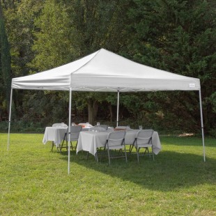 Caravan Canopy 21207800010 V-Series 2 12' x 12' White Slant Leg Instant Canopy