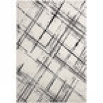 Abani Casa Collection 4' x 6' Cream / Gray Contemporary Abstract Crosshatch Area Rug