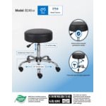 Boss Office B240-BK Black Be Well Medical Professional Adjustable Stool