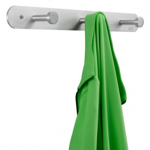Safco 4201 Nail Head Three-Peg Aluminum Coat Hook / Wall Rack