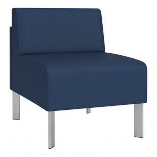 Lesro Luxe Lounge Series Patriot Plus Imperial Blue Vinyl Guest Chair with Steel Legs Lesro Luxe Lounge Series Patriot Plus Imperial Blue Vinyl Guest Chair with Steel Legs