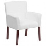 Flash Furniture BT-353-BURG-GG Burgundy Leather Executive Side / Reception Chair with Mahogany Legs