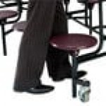 National Public Seating MTS12 12 Foot Mobile Cafeteria Table with MDF Core and 12 Stools