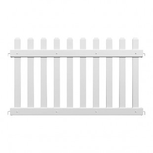 Mod-Fence Mod-Picket 6' White Picket Fence Panel