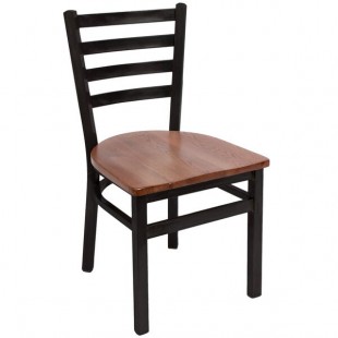 BFM Seating Lima Sand Black Customizable Steel Side Chair with Autumn Ash Wooden Seat BFM Seating Lima Sand Black Customizable Steel Side Chair with Autumn Ash Wooden Seat