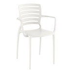 Lancaster Table & Seating Sol Cloud White Resin Arm Chair