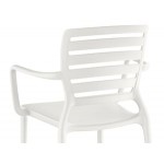 Lancaster Table & Seating Sol Cloud White Resin Arm Chair