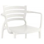 Lancaster Table & Seating Sol Cloud White Resin Arm Chair