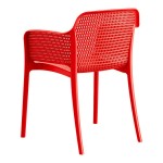 Lancaster Table & Seating Rio Buoy Red Resin Arm Chair