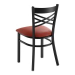 Lancaster Table & Seating Black Finish Cross Back Chair with 2 1/2