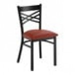 Lancaster Table & Seating Black Finish Cross Back Chair with 2 1/2