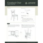 Lancaster Table & Seating Black Finish Cross Back Chair with 2 1/2