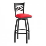 Lancaster Table & Seating Black Finish Cross Back Chair with 2 1/2