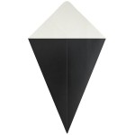 Carnival King 15 oz. Black Square Cardboard Fry Cone - 500/Case Carnival King 15 oz. Black Square Cardboard Fry Cone - 500/Case